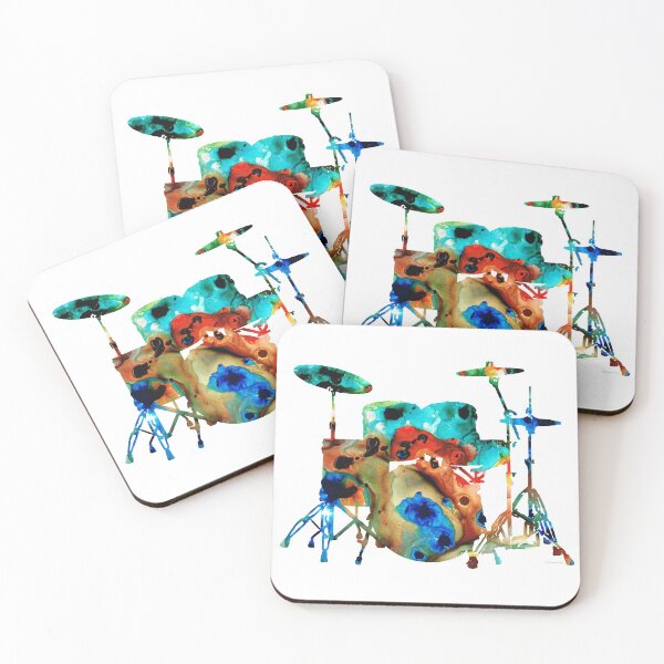 Item preview, The Drums - Music Art By Sharon Cummings designed and sold by Sharon Cummings Art.