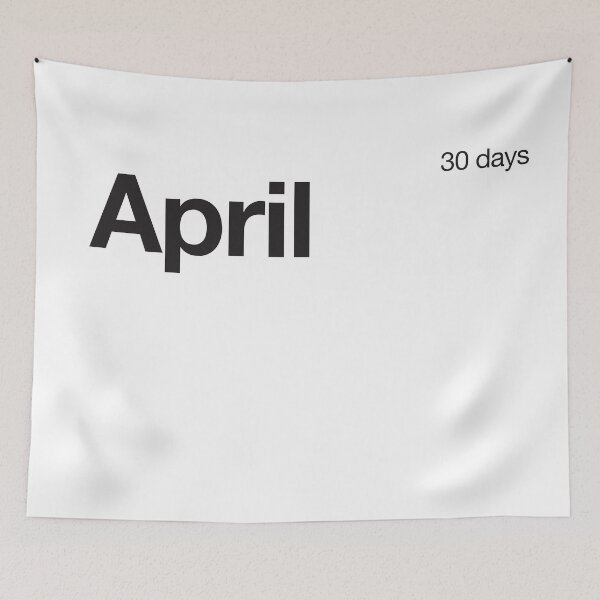 Item preview, April - minimalistic chest calendar in Helvetica  designed and sold by nevercook.