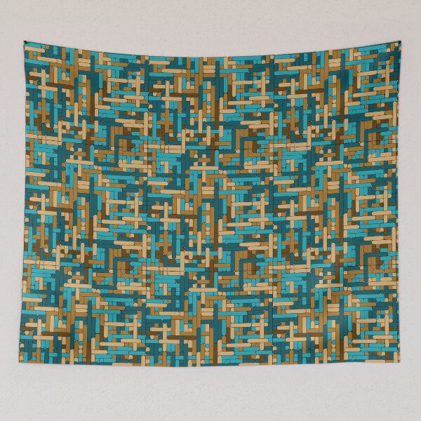 Item preview, Blue-brown grid seamless designed and sold by Shoshina.
