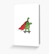 Skateboard Turtle Greeting Card