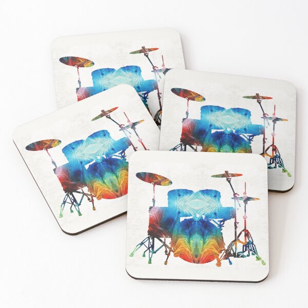 Item preview, Drum Set Art - Color Fusion Drums - By Sharon Cummings  designed and sold by Sharon Cummings Art.