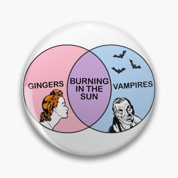 Item preview, Venn Diagram - Gingers/Vampires designed and sold by Taversia.