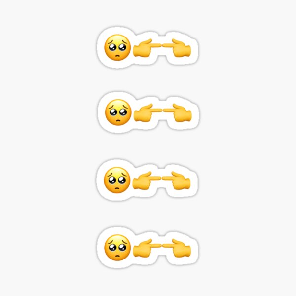 paquete de pegatinas emoji tímido Pegatina