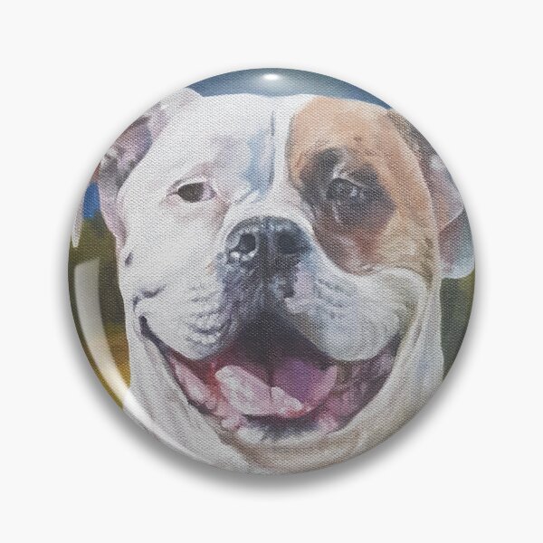 Item preview, Standard American Bulldog pet portrait designed and sold by Emily Bickell.