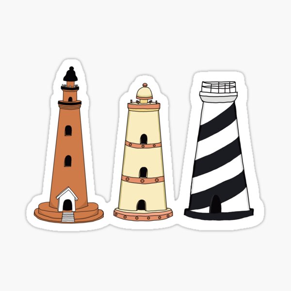 Lighthouses Sticker For Sale By Eccentrics Redbubble