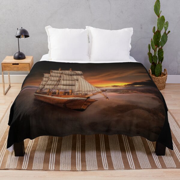 Item preview, Sailboat at Sunset on calm sea designed and sold by RonelBroderick.