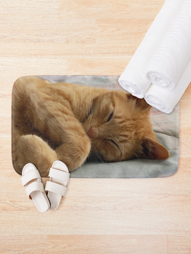 Alternate view of Ginger Cat Sleeping Bath Mat