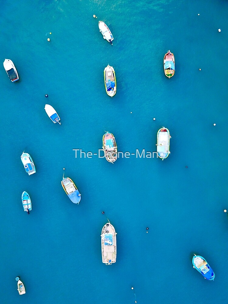 The Maltese Colourful Fishing boats in Marsaxlokk Malta by The-Drone-Man