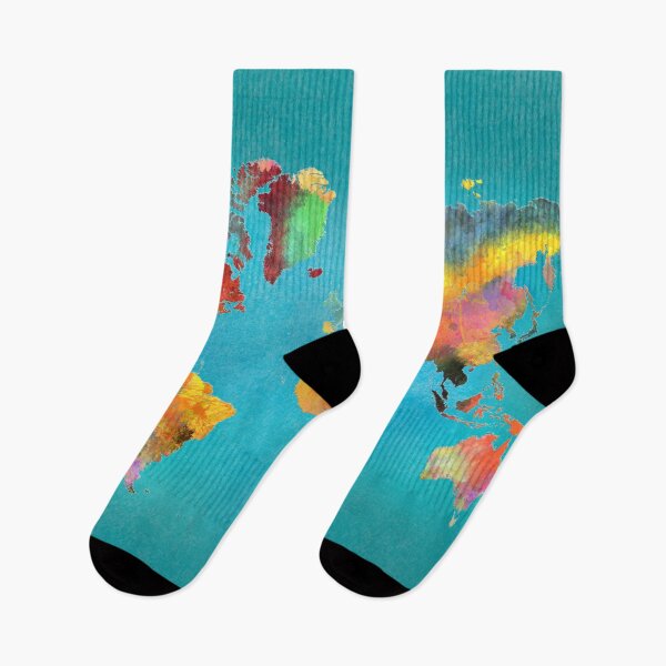 Item preview, World map blue designed and sold by JBJart.
