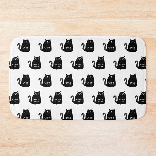 Item preview, Meow time black cat pattern designed and sold by bigmoments.