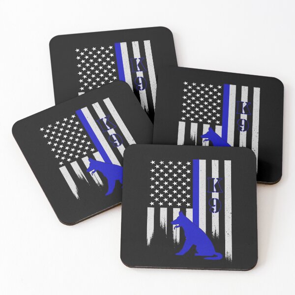 Item preview, K9 Thin Blue Line American Flag designed and sold by JUSTBEELEGANT.