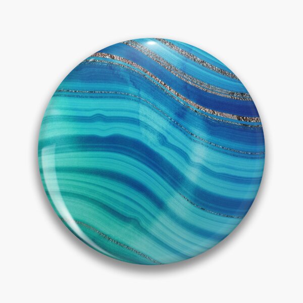 Item preview, Ocean Blue Mermaid Faux Gold Glitter Marble designed and sold by MysticMarble.