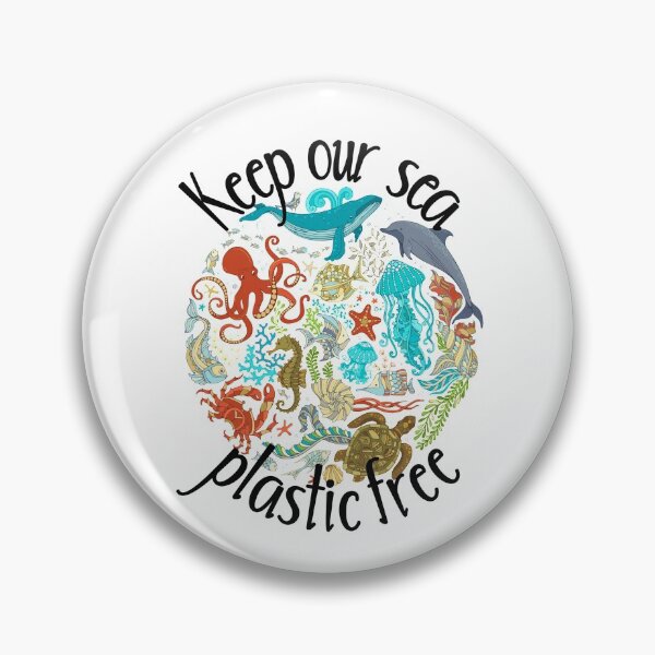 Item preview, Keep our Sea Plastic Free designed and sold by ColorFlowArt.