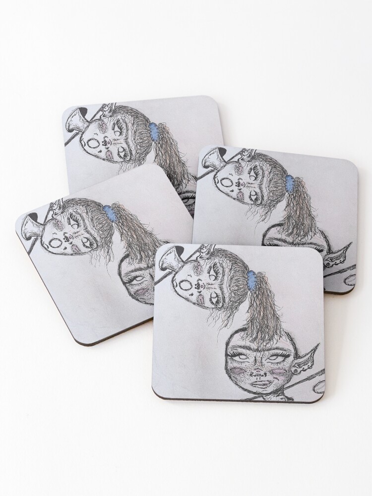 Thumbnail 1 of 5, Coasters (Set of 4), ROLLING HEADS designed and sold by blackbirdstuff.