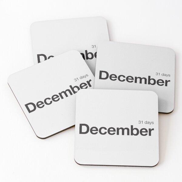 Item preview, December - minimalistic chest calendar in Helvetica  designed and sold by nevercook.