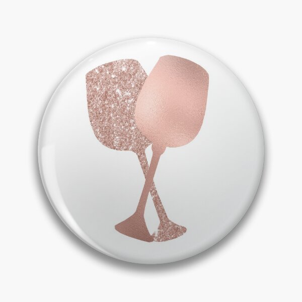 Item preview, Rose Gold Girly Wine Glasses  designed and sold by ColorFlowArt.