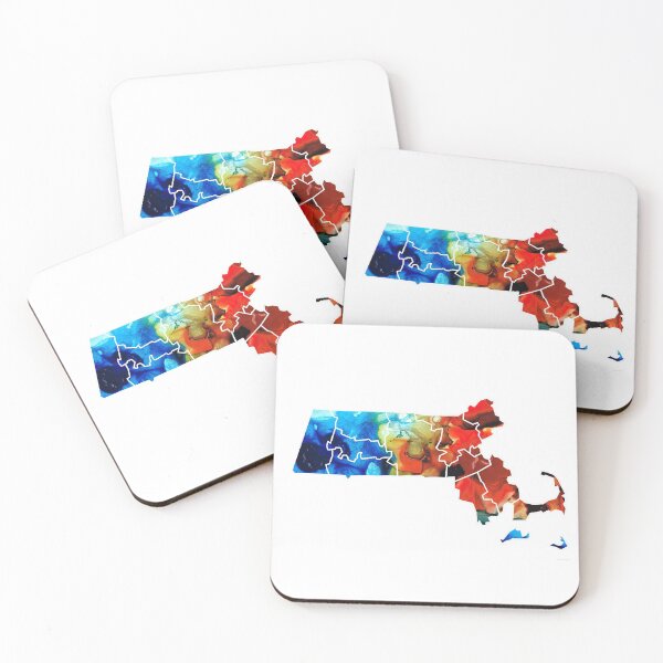 Item preview, Massachusetts - Map Counties By Sharon Cummings designed and sold by Sharon Cummings Art.
