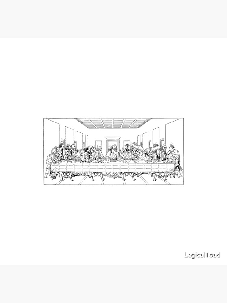 "Last Supper Outline Sketch" Art Print for Sale by LogicalToad Redbubble