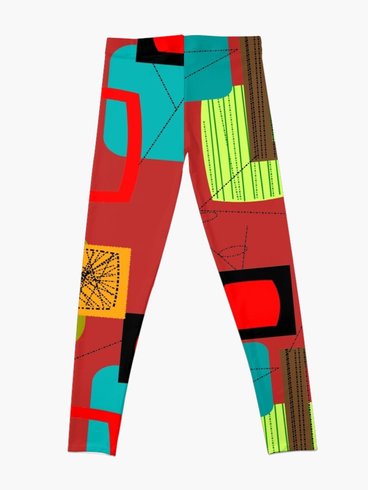 Alternate view of Mid-Century Modern Abstract Art Leggings