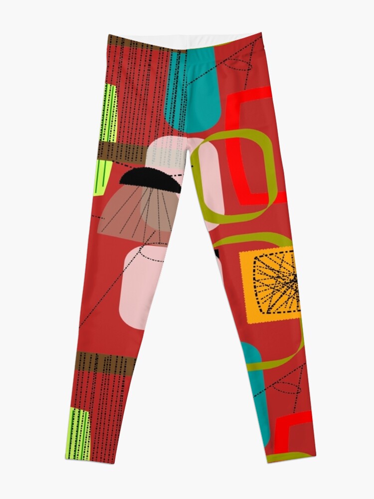 Alternate view of Mid-Century Modern Abstract Art Leggings