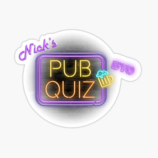 Pub Quiz Stickers Redbubble - burger queen roblox quiz answers