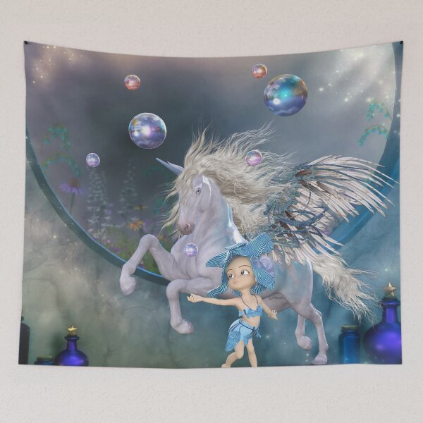 Item preview, Cute little fayri with wonderful unicorn  designed and sold by nicky2342.