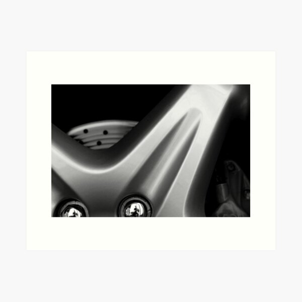 Burnin' Rubber Mono Art Print