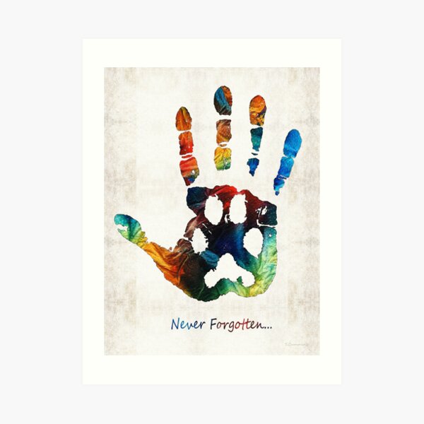 Rainbow Bridge Art - Never Forgotten - By Sharon Cummings Art Print