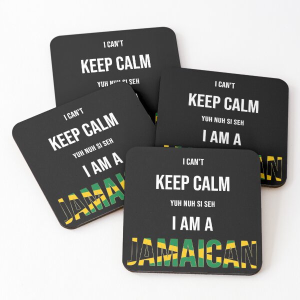 I can't keep calm, i'm jamaican Coasters (Set of 4)
