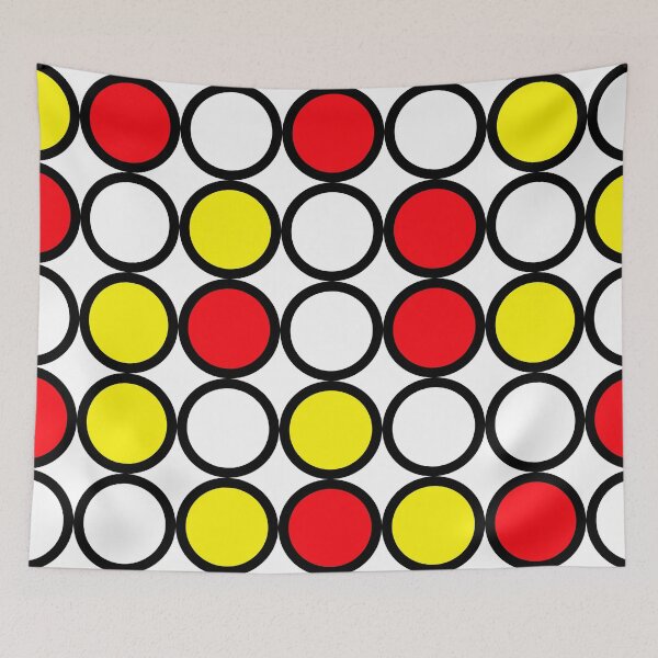 Item preview, Abstract circle pattern grid with red and yellow colours - illustration designed and sold by Graphics By Craig.