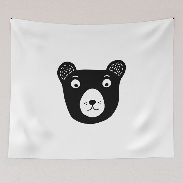 Item preview, Cute black and white bear illustration designed and sold by bigmoments.