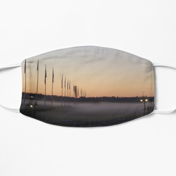 Misty Sunrise In Sweden Flat Mask