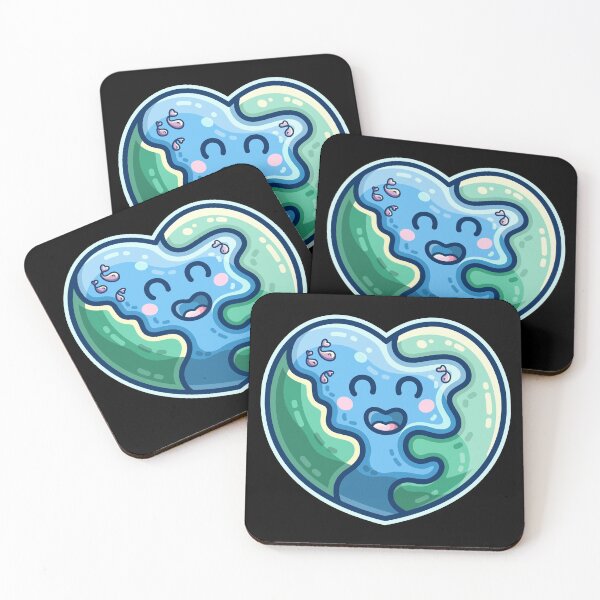 Item preview, Earth Heart Kawaii Cute designed and sold by Flaming Imp.