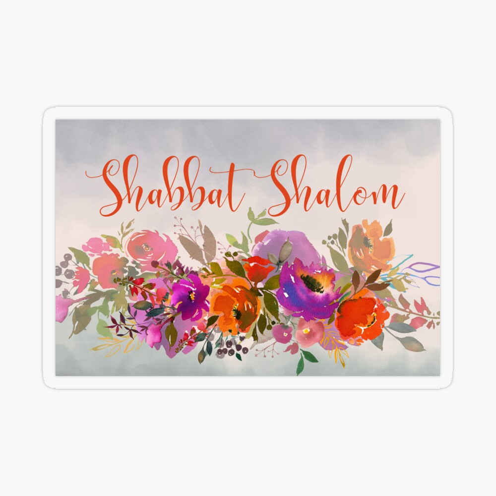 Colorful Watercolor Shabbat Shalom Jewish Art Greeting Card for Sale by  JMMJudaica | Redbubble
