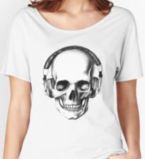 SKULL HEADPHONES Women's Relaxed Fit T-Shirt