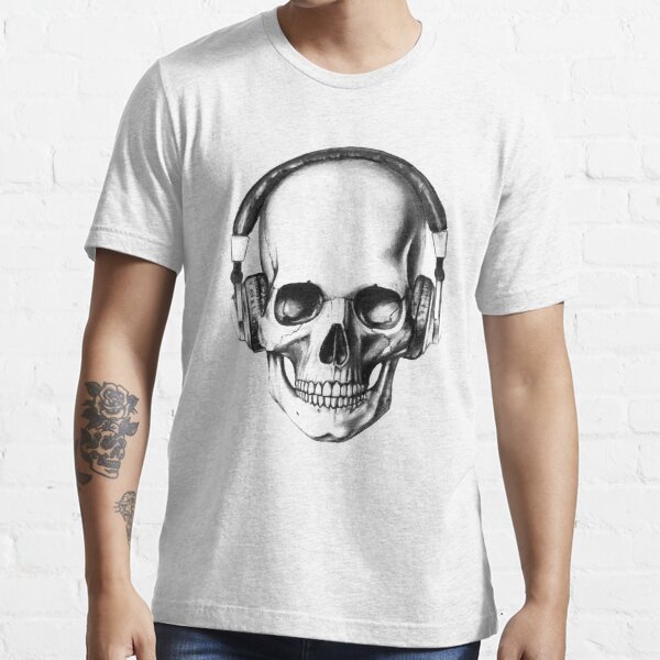 skull with headphones t shirt