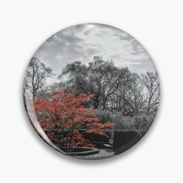 Item preview, Red tree in black and white landscape designed and sold by lena-maximova.