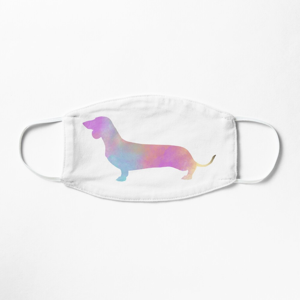 Watercolor Dachshund Mask
