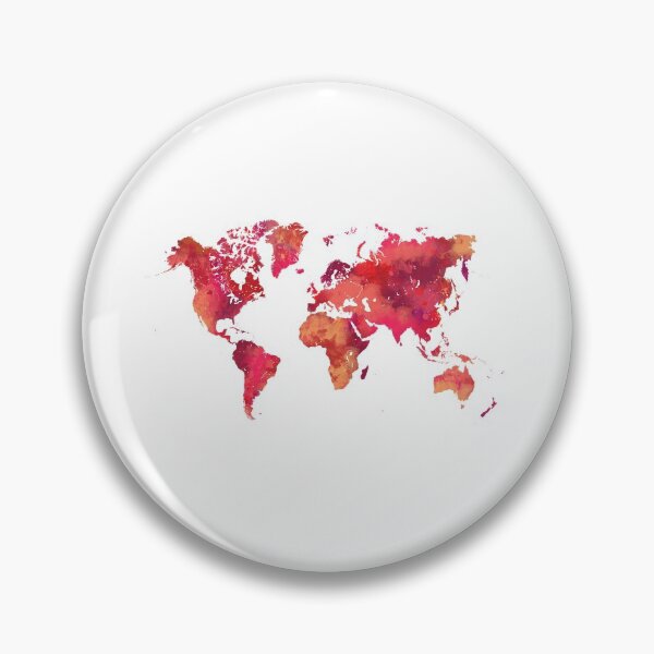 Item preview, World map red designed and sold by JBJart.