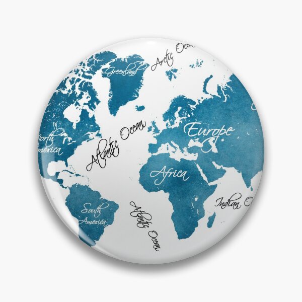 Item preview, World Map blue designed and sold by JBJart.