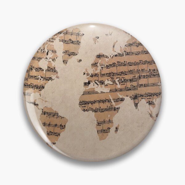 Artikelvorschau, Musik-Weltkarte #map #worldmap entworfen und verkauft von JBJart.