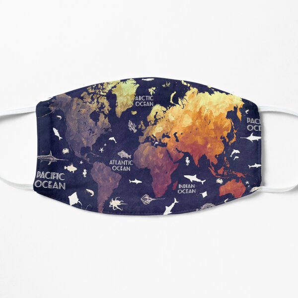 world map 11 Flat Mask