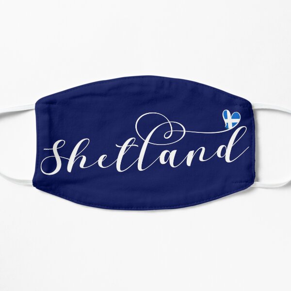 Heart Shetland Flag, Shetland Islands Flat Mask