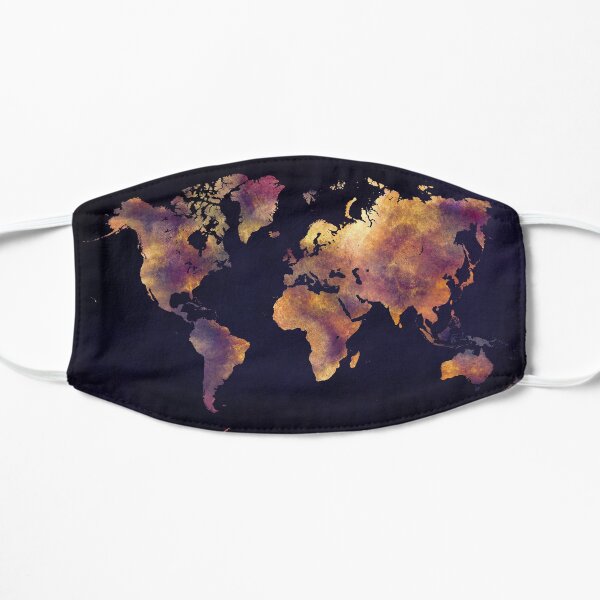 world map 64 #map #worldmap Flat Mask