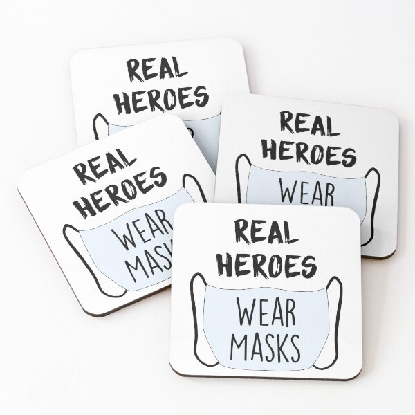 Item preview, Real heroes wear masks - coronavirus designed and sold by Rae & Nova.