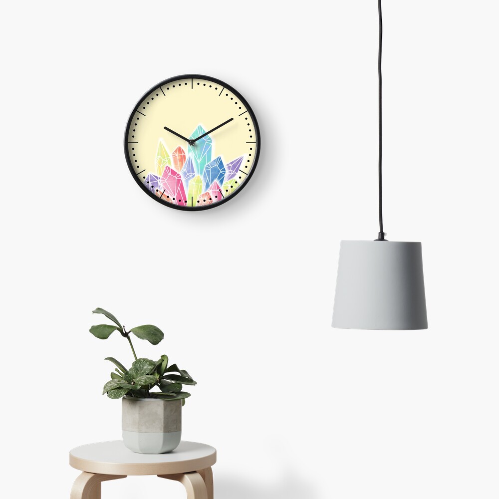 Crystals Yellow Clock