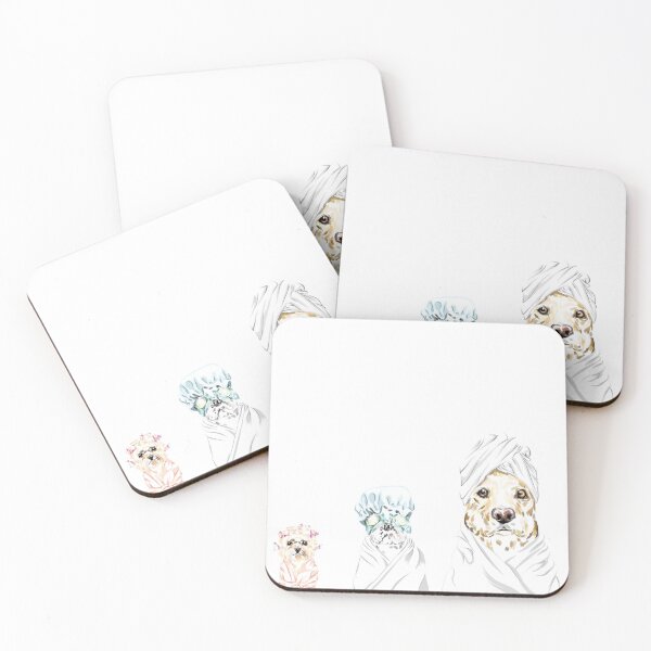 Item preview, "leisuring" spa dogs print designed and sold by AnnaSirinaa.