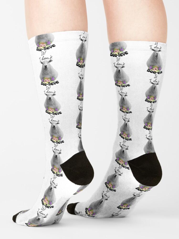 Alternate view of I don't Baa-lieve It! Sheep Socks