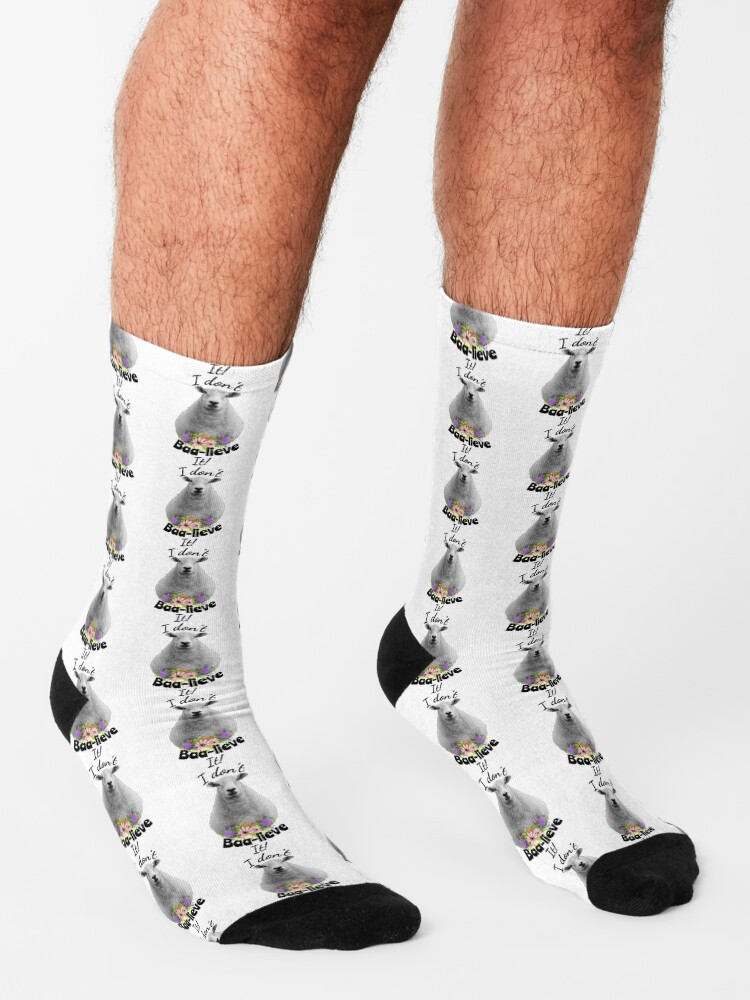 Alternate view of I don't Baa-lieve It! Sheep Socks