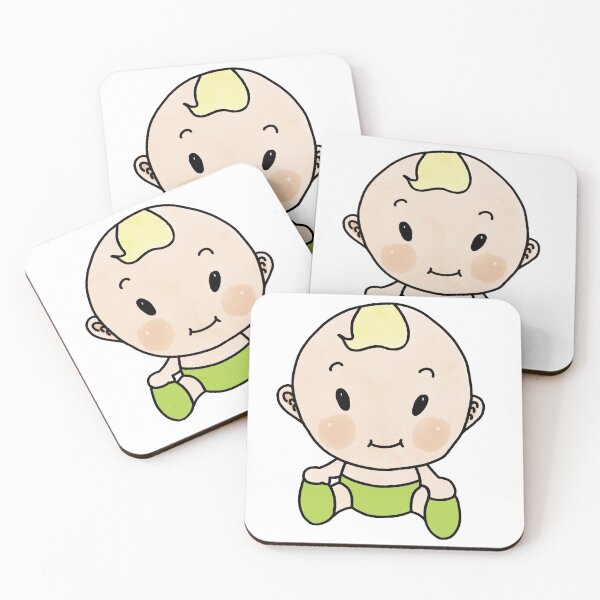 Item preview, Seated baby with green diaper I It's a Girl Boy I at birth designed and sold by Zwuck.